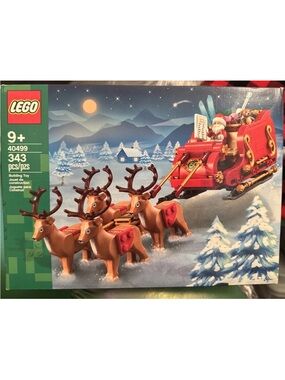 LEGO 40499 Santa’s Sleigh 343 Pc Retired Christmas Set Factory Sealed NIB